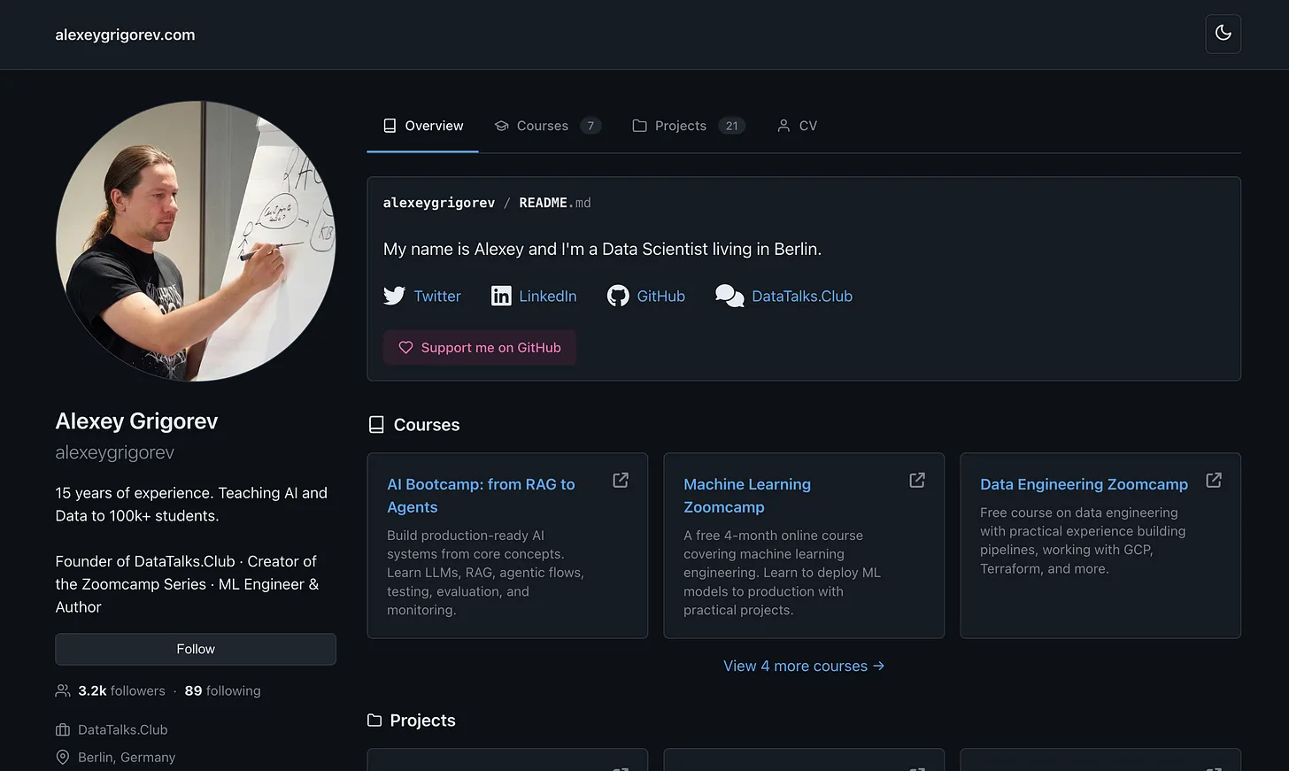 Final deployed personal website built with AI tools - Jekyll-based homepage on GitHub Pages featuring profile overview, course catalog, and professional CV